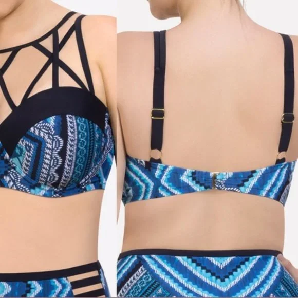 Paramour/NORDSTROM Strappy Bralettte Bikini Top BRA Sz 2X UPF 50+ NEW Sexy πHP - Picture 4 of 13